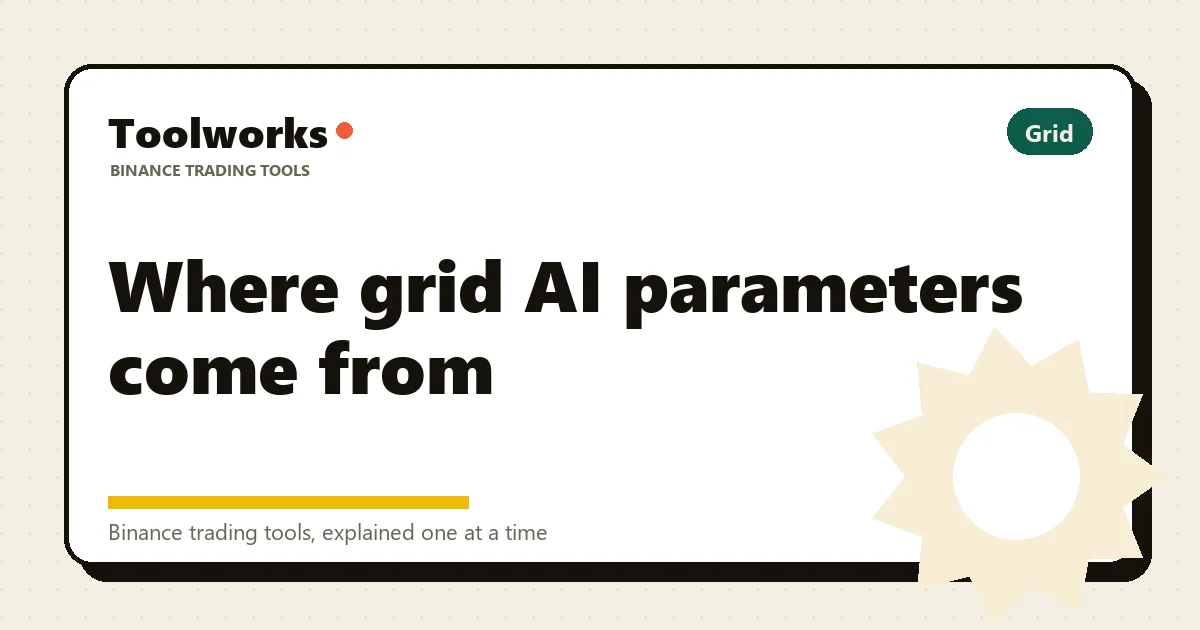 Toolworks title card: where grid AI parameters come from, tagged Grid