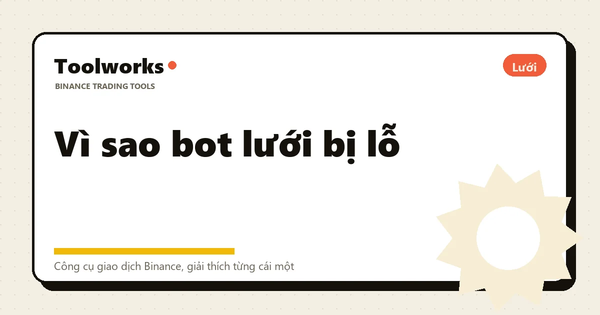Minh họa vẽ tay: giá giảm một chiều thủng đáy khung lưới, bot ôm đầy coin mua ở giá cao