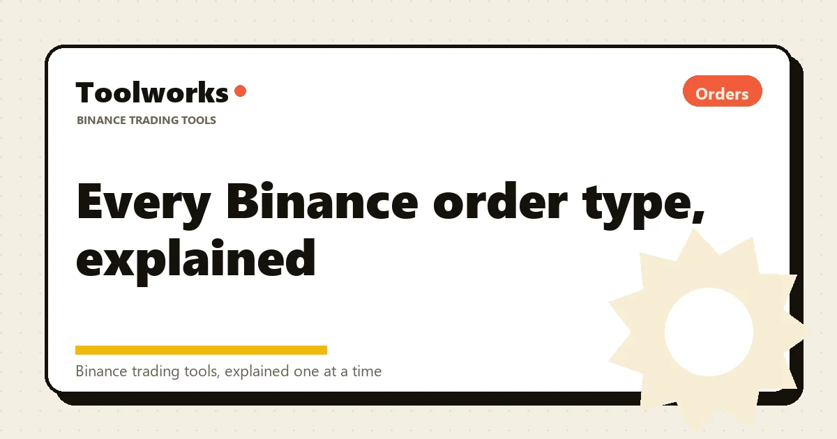 Hand-drawn Binance order panel labelled with limit, market, stop and OCO order types